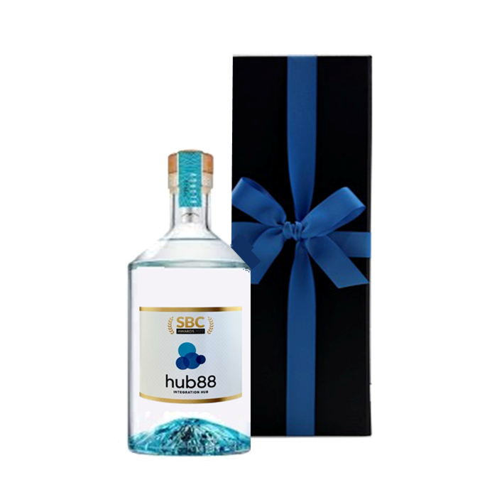 Logo Branded and Personalised Volcan Tequila Blanco - In Black Gift Box