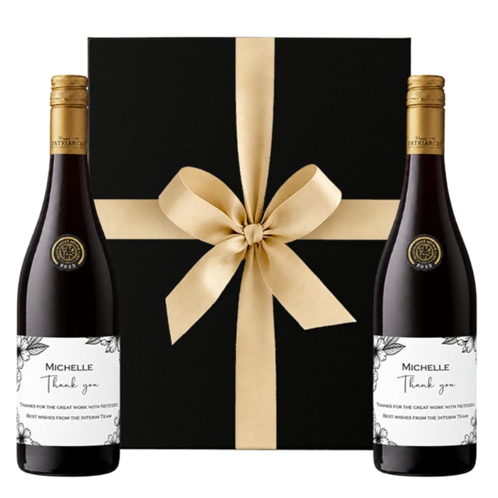 Duo Personalised Cabernet Sauvignon - in Black Gift Box