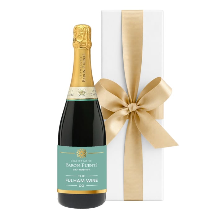Corporate Branded Champagne Classic Cuveé - In White Gift Box
