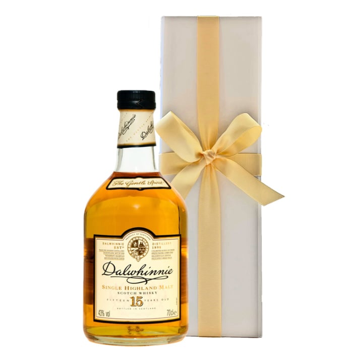 Personalised Dalwhinnie 15 Year Old Whisky - in White Presentation Box