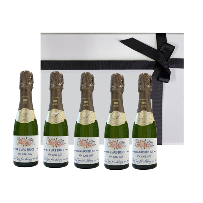 小物入れ ANGEL CHAMPAGNE Mini Retail Box Personalised Mini Champagne Gift Box | 5 Bottle Gift