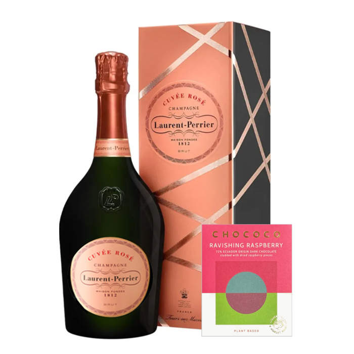 Laurent Perrier Rosé in Gift Box - With Ravishing Raspberry Chocolate