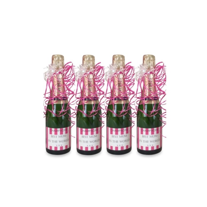 4 x Mini Bottles of 1er Cru Champagne: Personalised