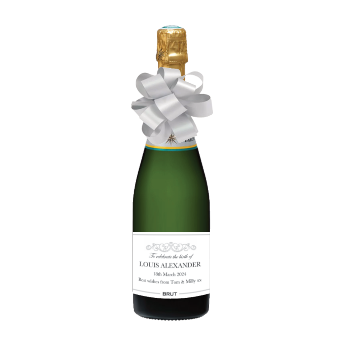 Personalised New Baby Champagne Gift - Classic Cuvee Brut NV Champagne