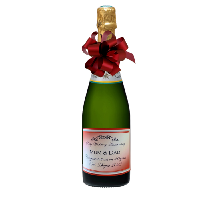 Ruby Cuvee Personalised Ruby Anniversary Champagne | Luxury Gifts
