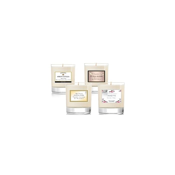 "Summer Whisper"  Scented Branded Candle - Fragrance:  Apple Blossom & Pomegranate 