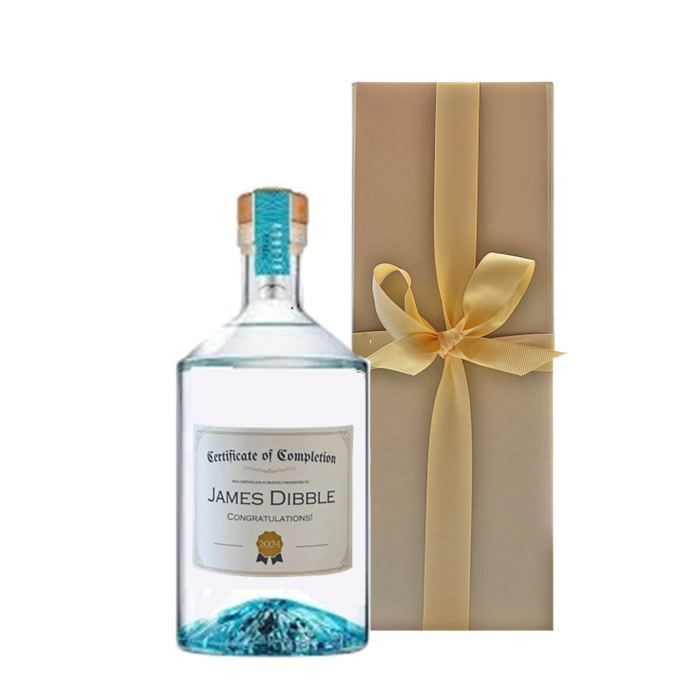 Personalised Volcan Blanco Tequila - In Gold Gift Box