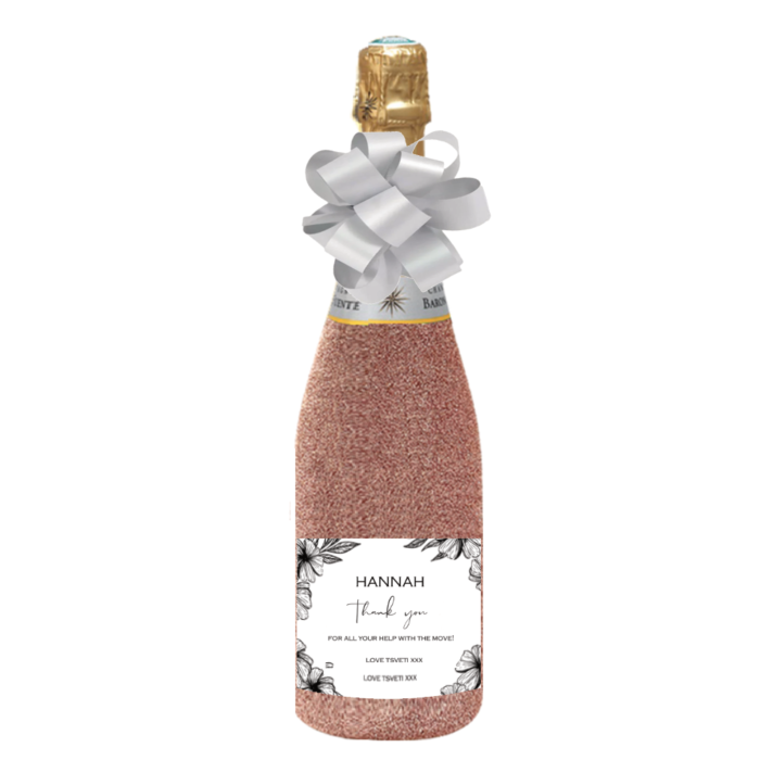Personalised Champagne Rose Gold Glitter Edition - Classic Cuvée Brut NV, House of Baron Fuente 