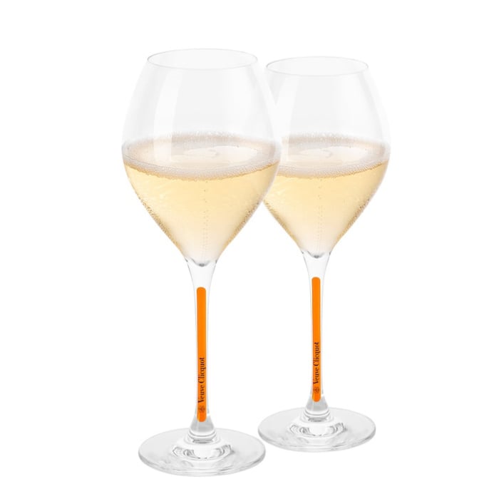 1 x VEUVE CLICQUOT YELLOW STEM GLASS