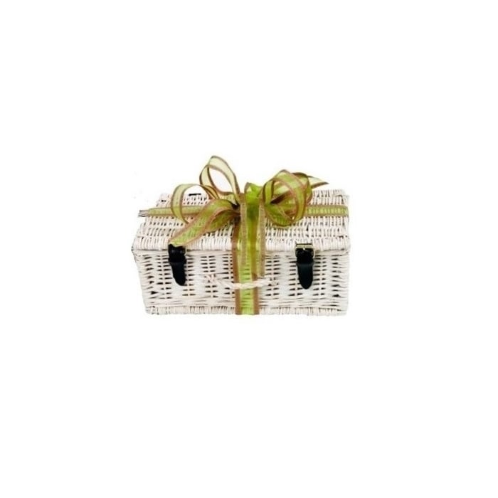 Create A Luxury Corporate Hamper - White Wicker For Up to 6 items (One Bottle Max)