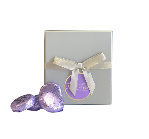 "Violet" Dark Chocolate Creams - In Silver Gift Box