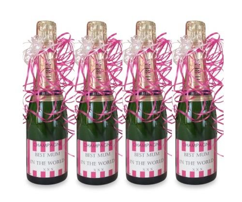 4 Mini 20cl Bottles Of Personalised Champagne