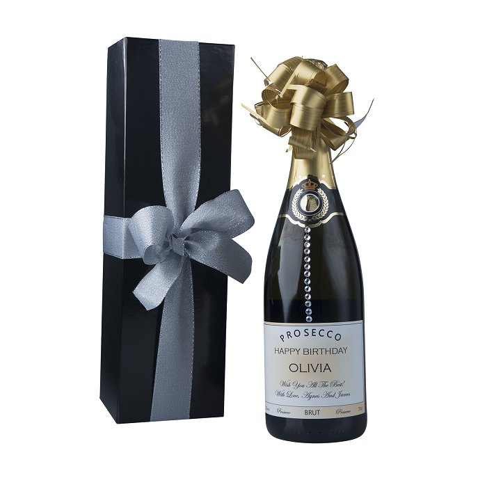 "Touch Of Sparkle" Classique Gift Set - Personalised Prosecco With...