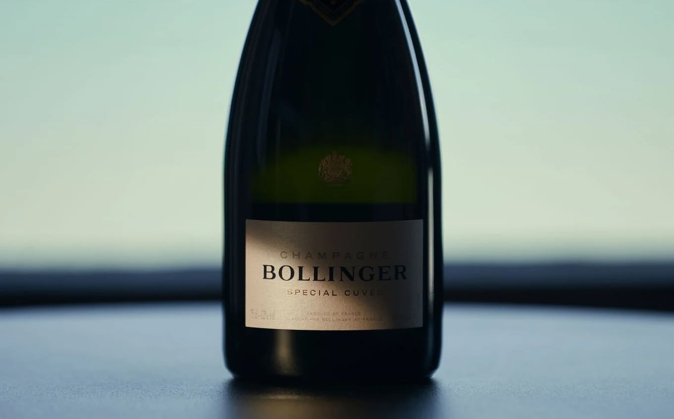Bollinger Personalised Champagne Bottle on gift table
