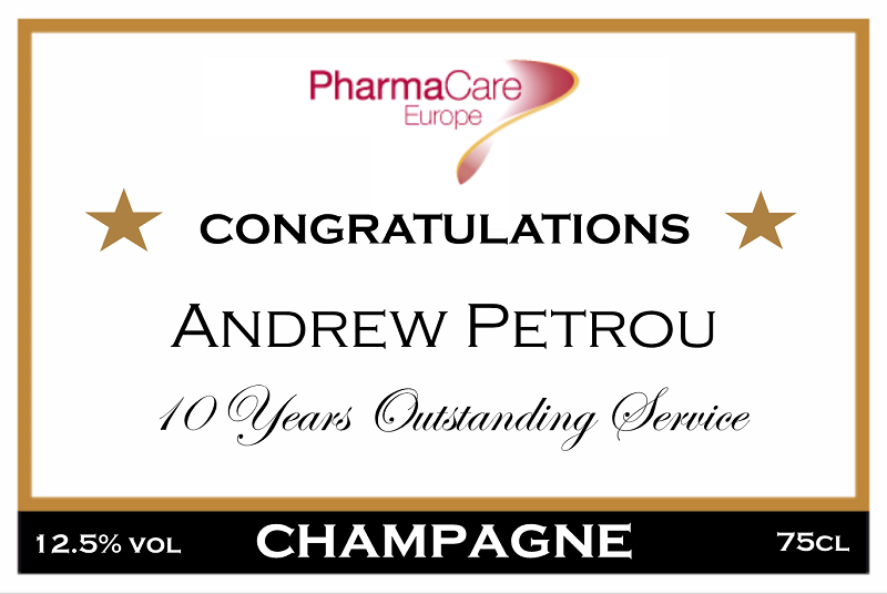 corporate-anniversary-champagne-label-pharmacare