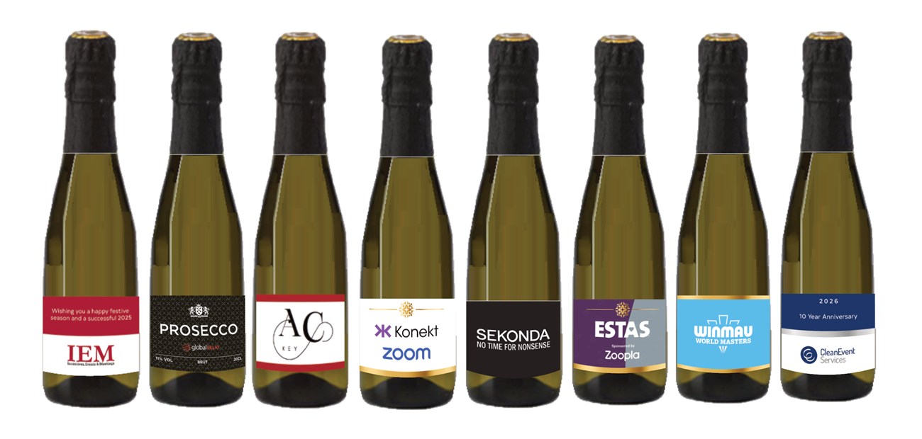 branded-logo-miniature-prosecco-bottles