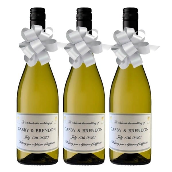 Three Bottle Case of Signature Personalised Wine. Sauvignon Blanc White Wine from South of France 